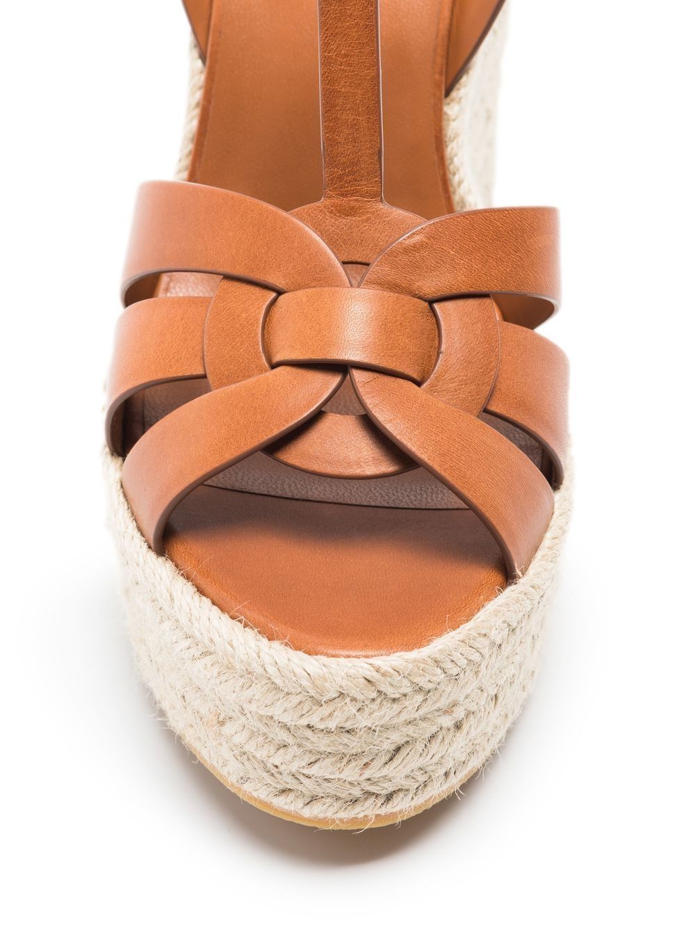 Saint Laurent T-strap 85mm espadrille wedge sandals - Image 2