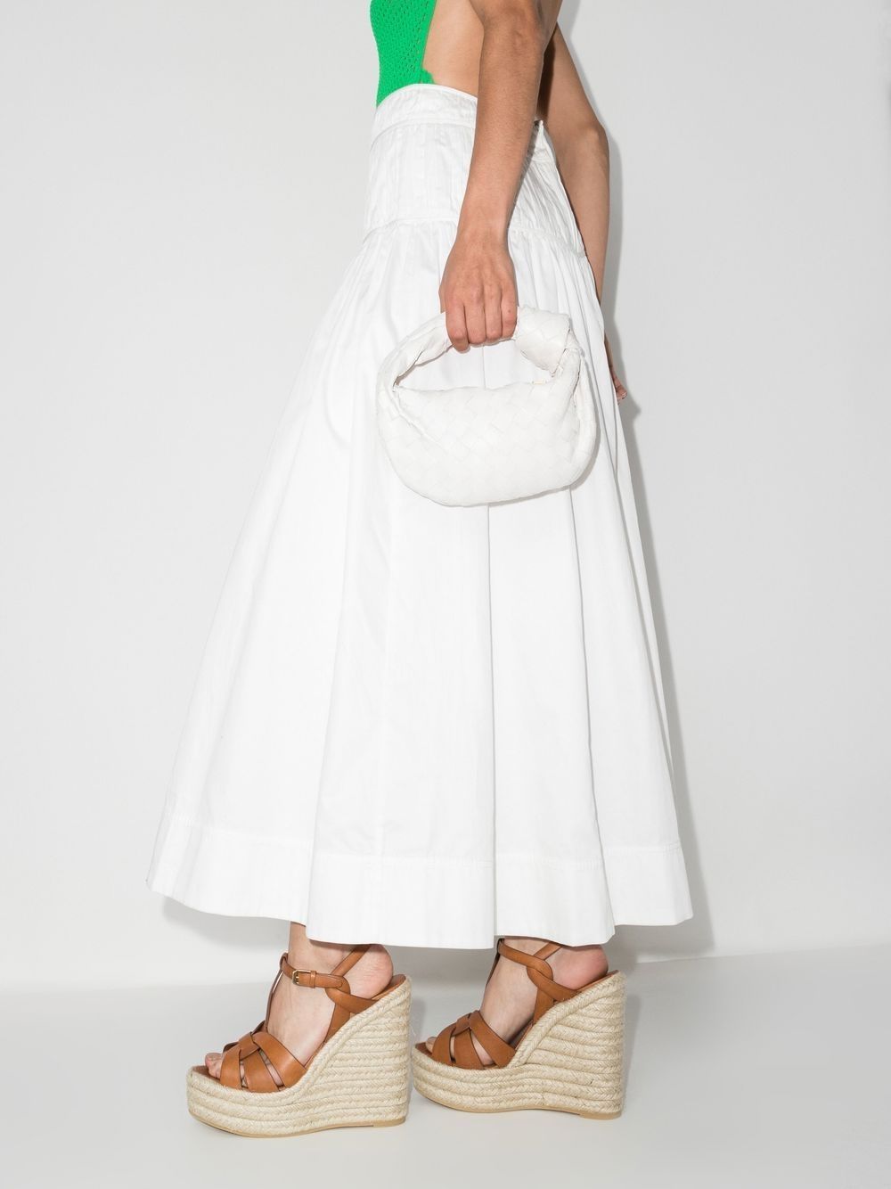 Saint Laurent T-strap 85mm espadrille wedge sandals - Image 3