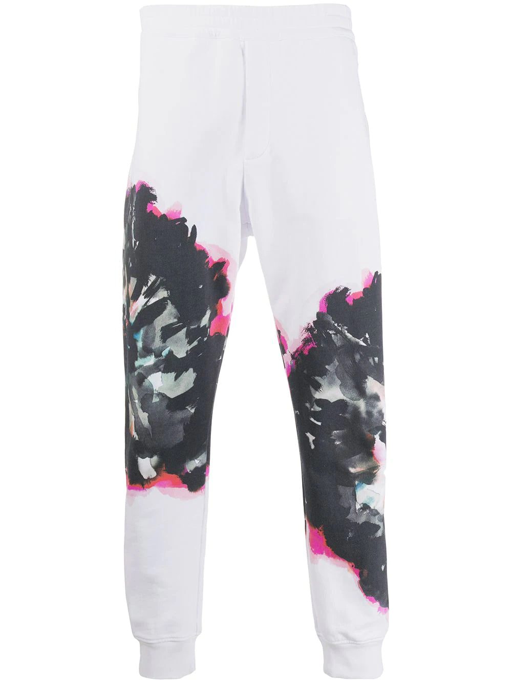 Alexander McQueen abstract print track pants
