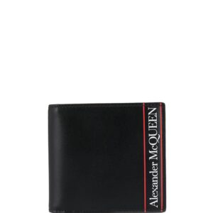 Alexander McQueen striped detailed logo wallet