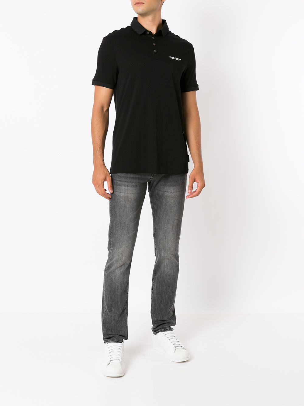 Armani Exchange logo-print polo shirt - Image 2