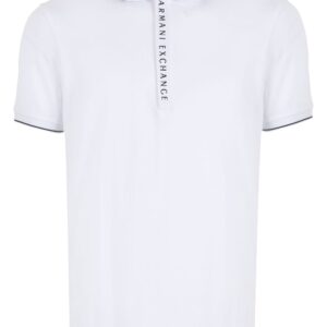 Armani Exchange logo-print cotton polo shirt