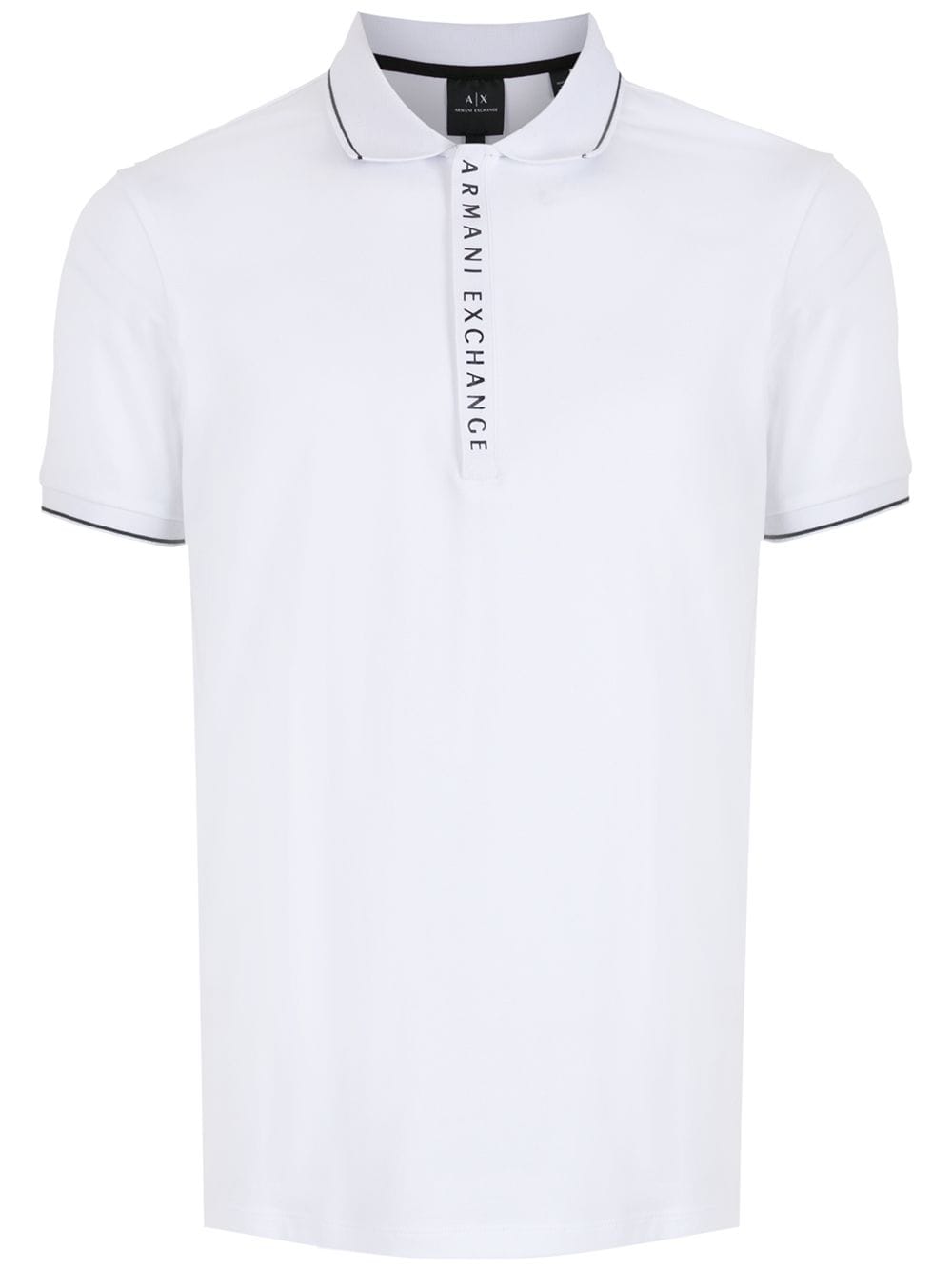 Armani Exchange logo-print cotton polo shirt