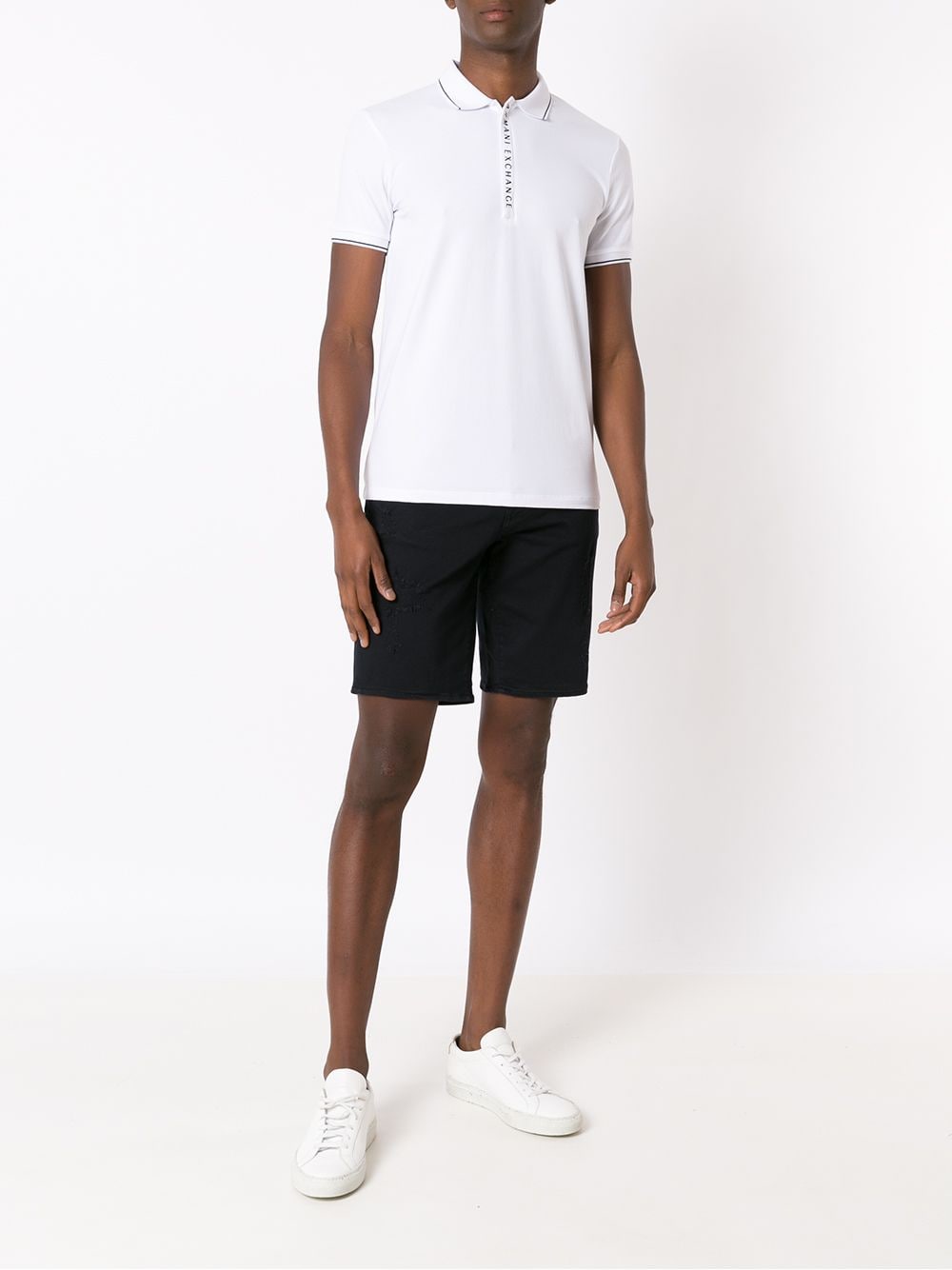 Armani Exchange logo-print cotton polo shirt - Image 2