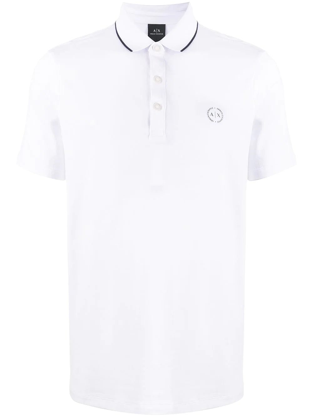Armani Exchange embroidered logo polo shirt