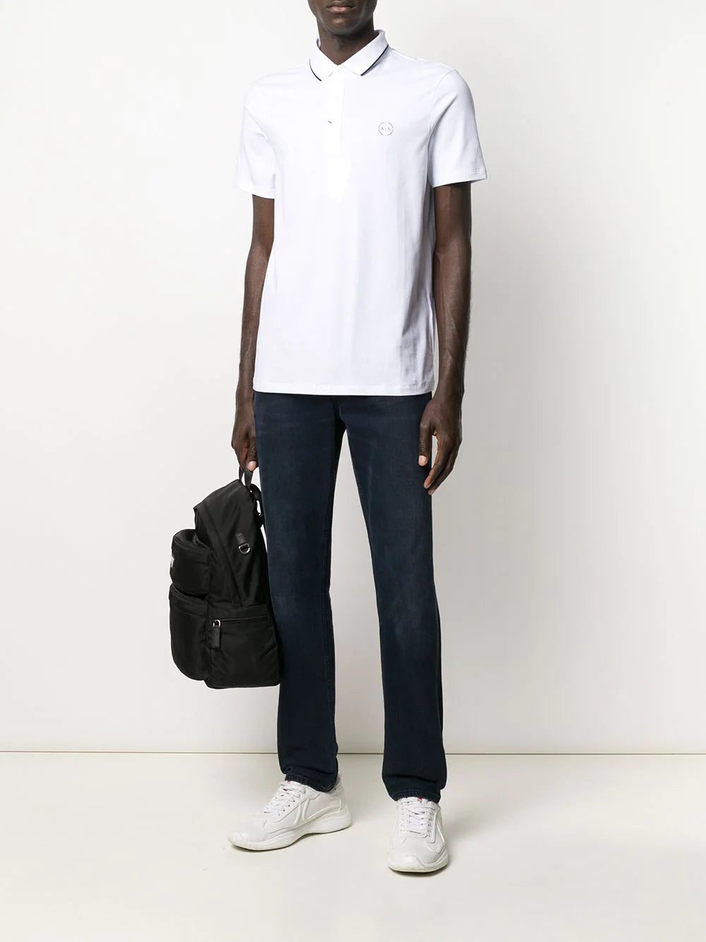 Armani Exchange embroidered logo polo shirt - Image 2