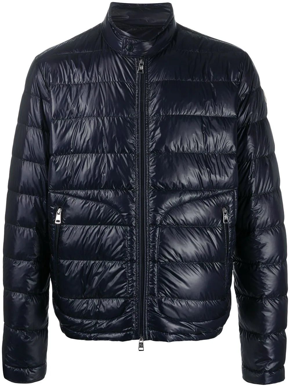 Moncler high-neck quilted jacket.