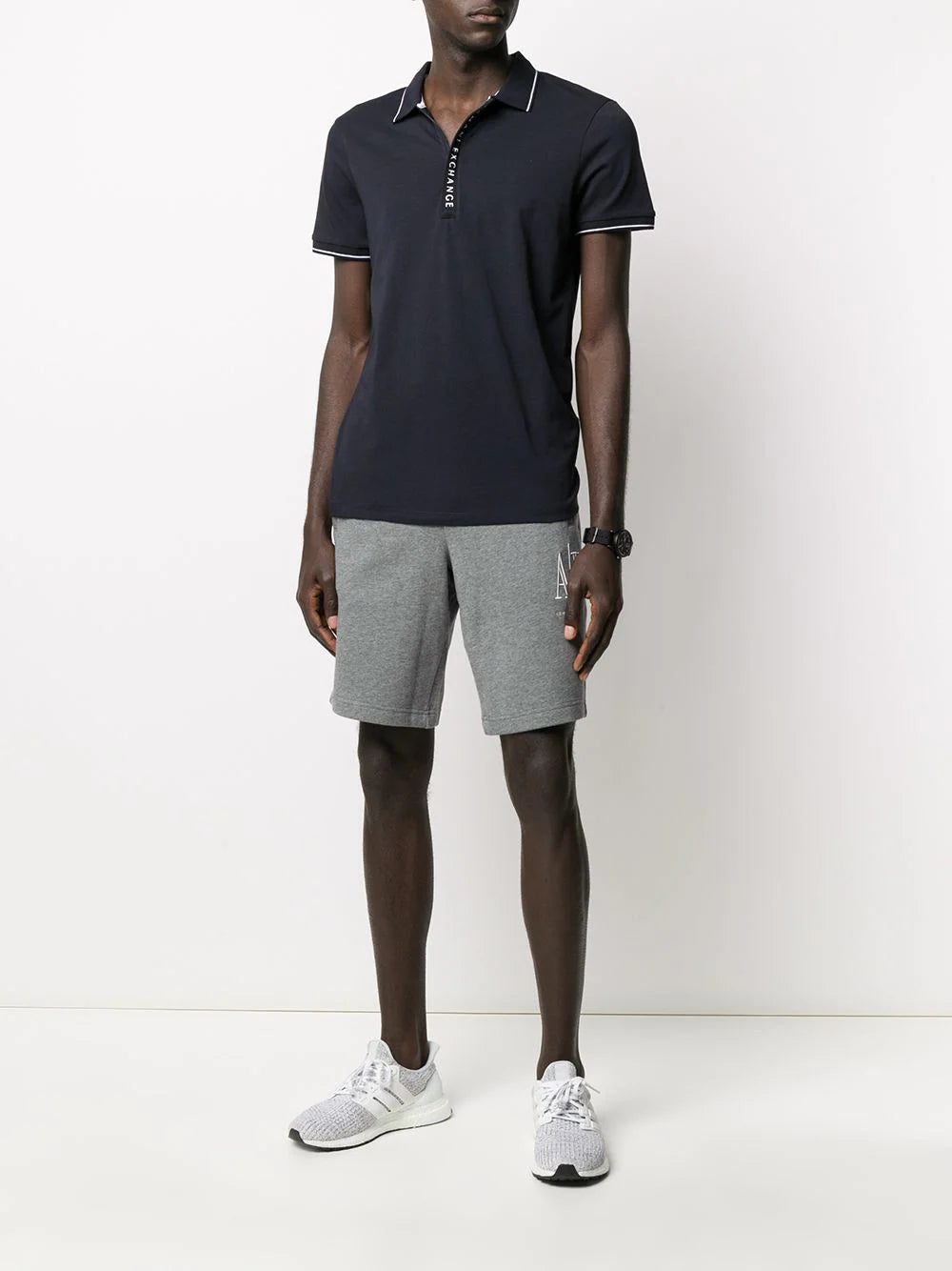 Armani Exchange logo detail polo shirt - Image 2