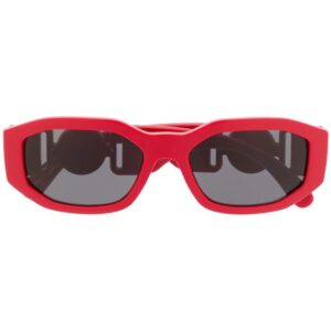 Versace logo plaque rectangular sunglasses