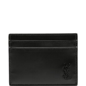 Saint Laurent Cassandre-plaque leather card holder