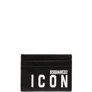 DSQUARED2 Icon logo-print leather card holder