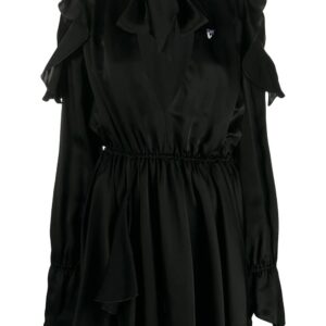 Off-White ruffle-detail logo-print dress