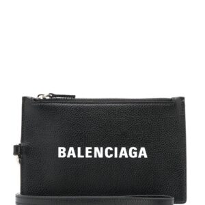 Balenciaga logo zip wallet