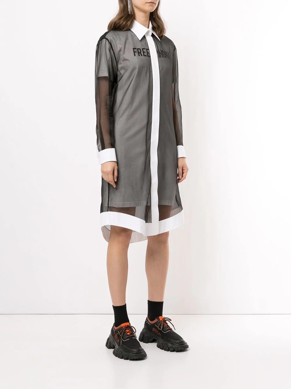 Off-White Free Winona-print shirt dress - Image 3