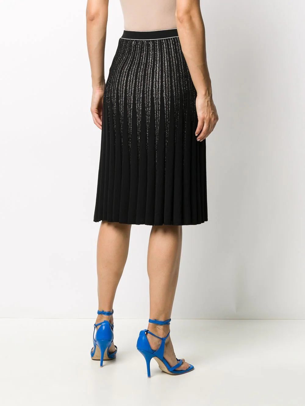 Off-White metallic knitted pleated skirt - Image 4