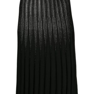 Off-White metallic knitted pleated skirt