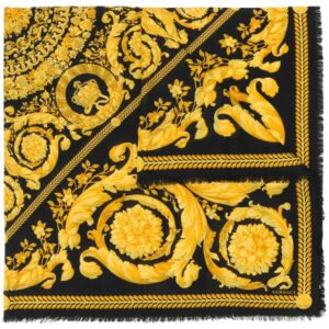 Versace  fine knit baroque print scarf