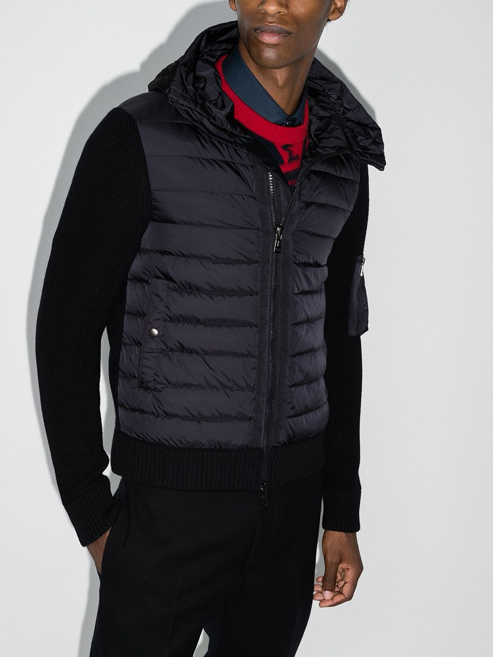 Moncler knit detail padded jacket - Image 2