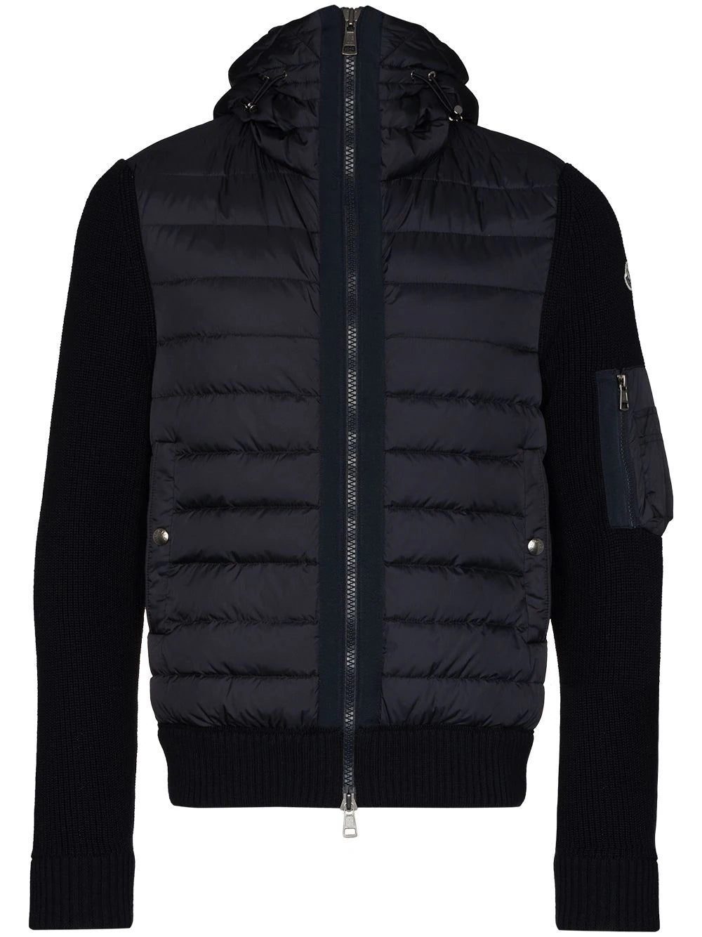 Moncler knit detail padded jacket
