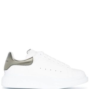 Alexander Mcqueen Oversized metallic leather sneakers