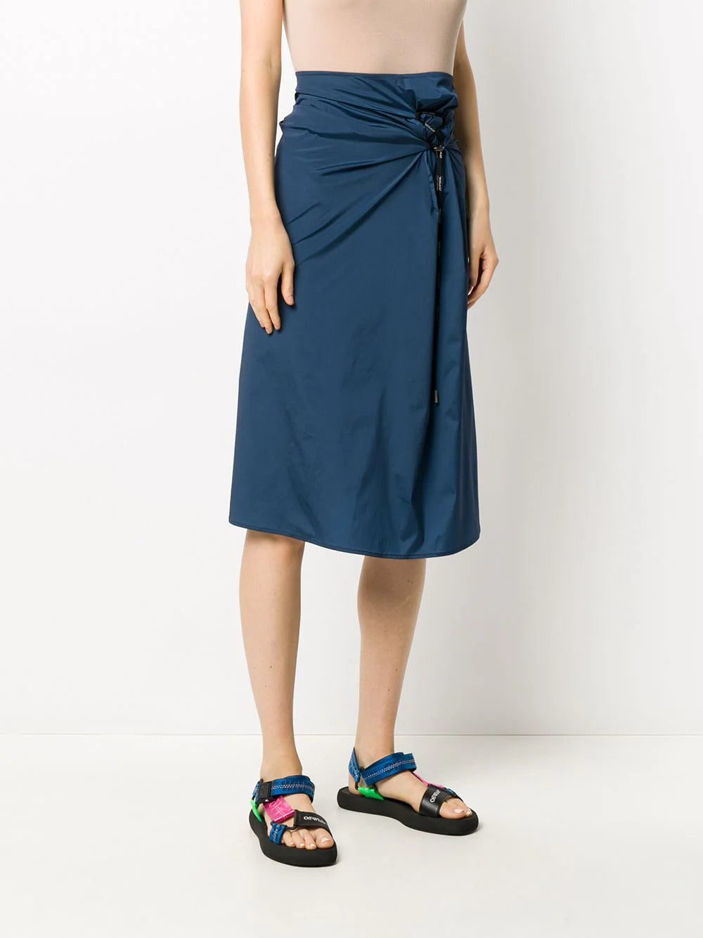 Off-White gathered detail spiral skirt - Image 3