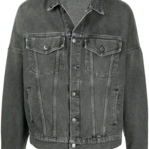 Palm Angels  logo over denim jacket