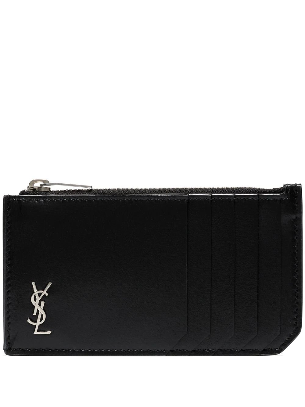 Saint Laurent Monogram-plaque cardholder