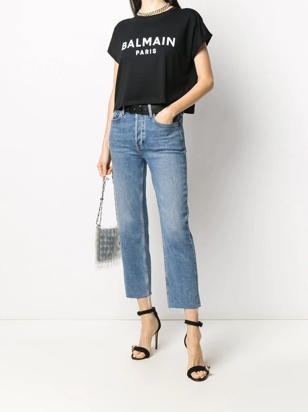 Balmain cropped logo T-shirt - Image 2