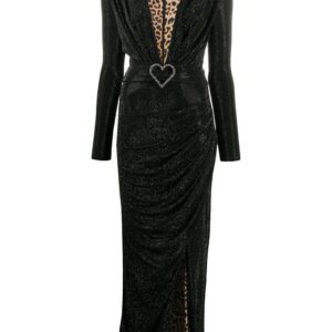 Philipp Plein Aphrodite stud embellished asymmetric dress