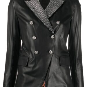 Philipp Plein  crystal-embellished double-breasted jacket