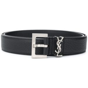 Louis Vuitton grained leather belt