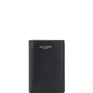 Saint Laurent logo embossed credit card wallet