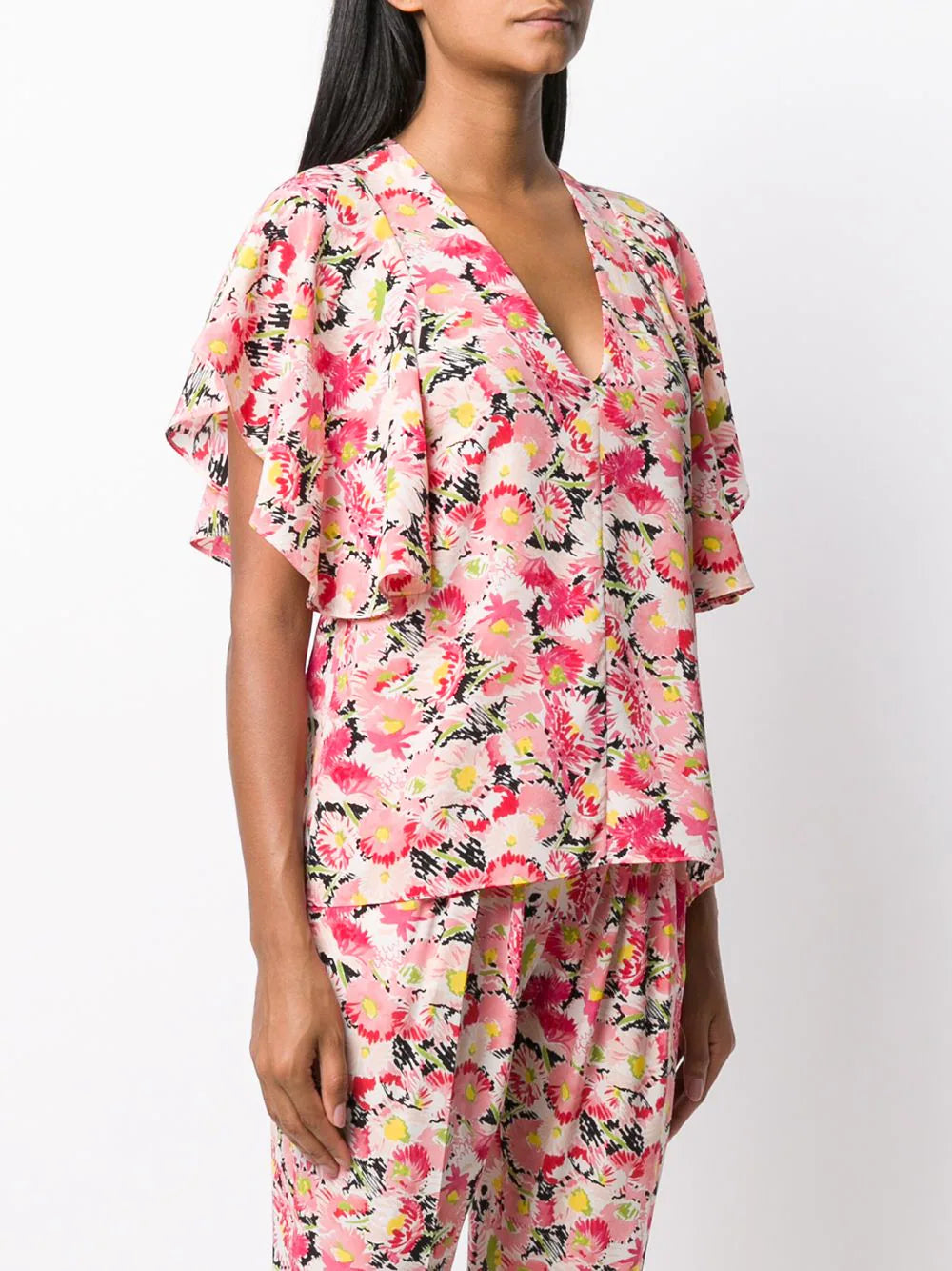 Stella McCartney floral-print flounce-sleeve blouse - Image 3