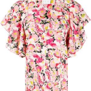 Stella McCartney floral-print flounce-sleeve blouse