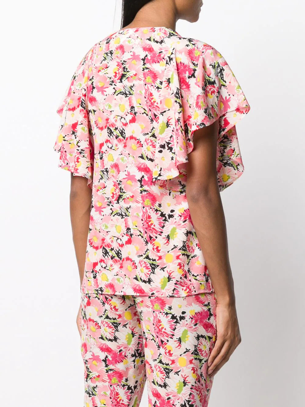 Stella McCartney floral-print flounce-sleeve blouse - Image 4