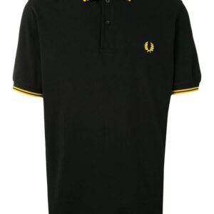 Fred Perry stripe-trim logo polo shirt.