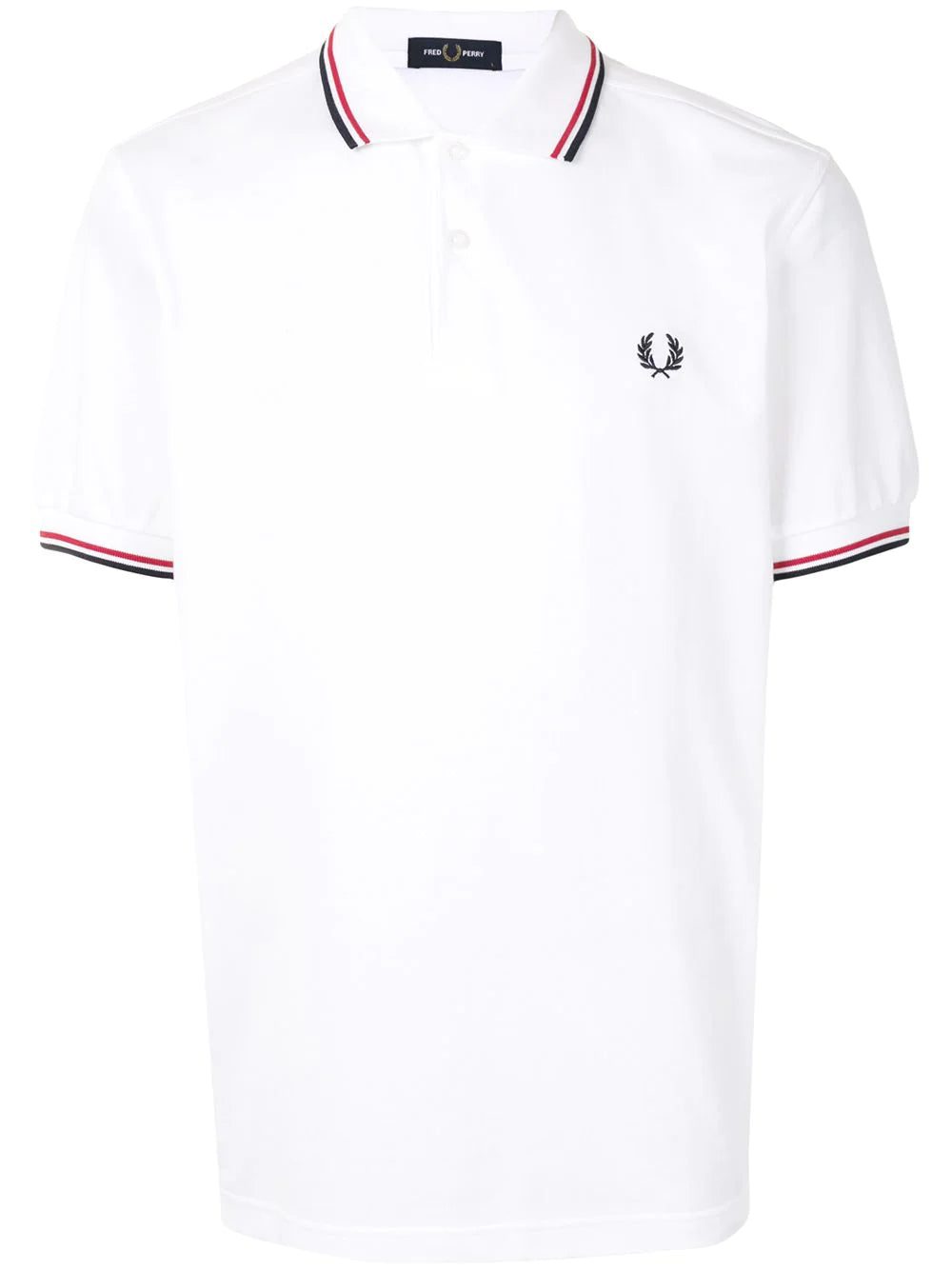 Fred Perry stripe-trim logo polo shirt