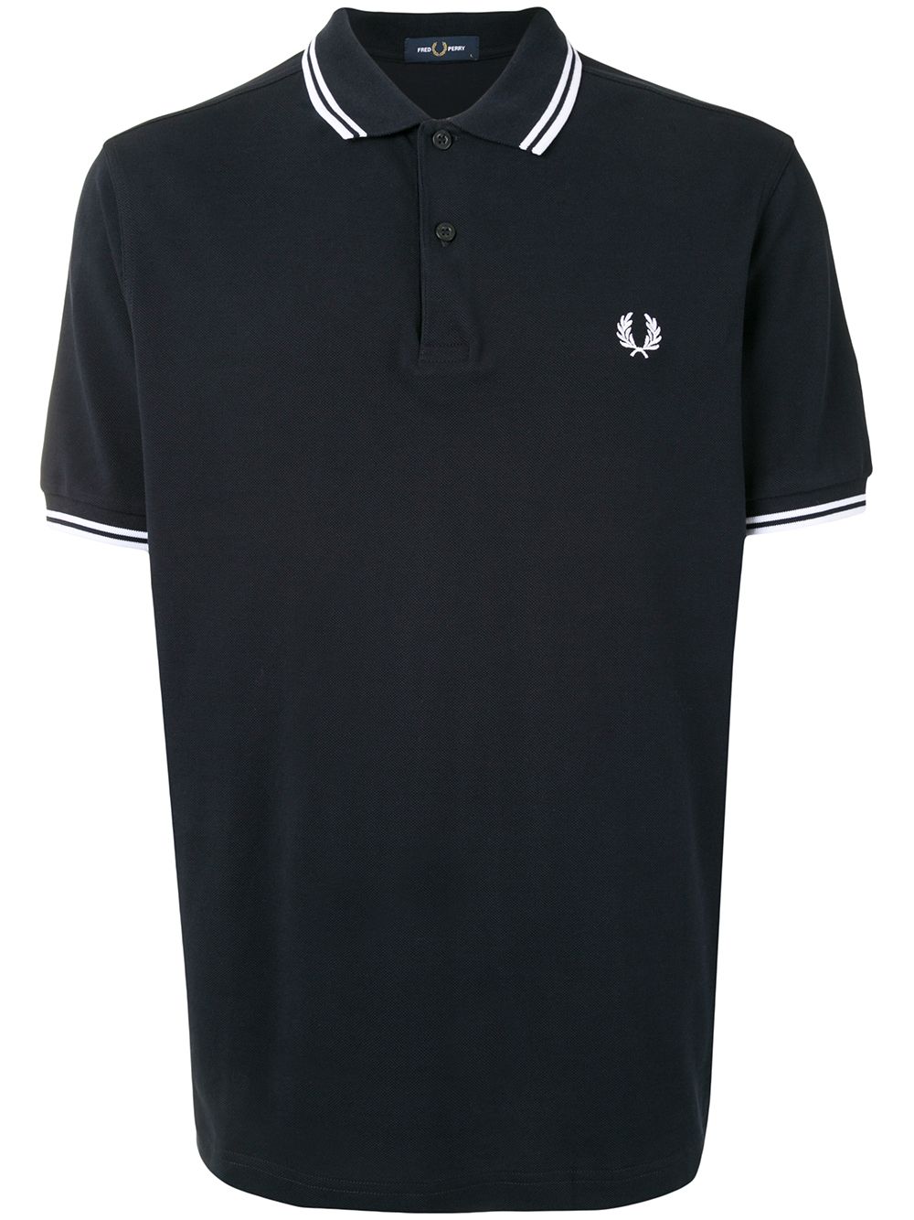 Fred Perry stripe-trim logo polo shirt