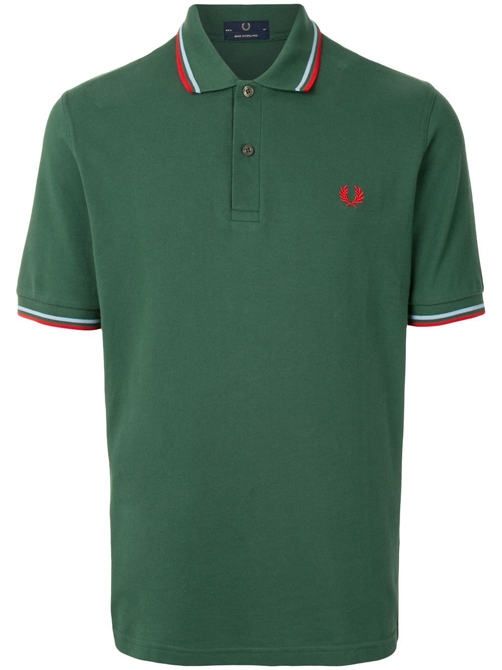 Fred Perry stripe-trim logo polon shirt
