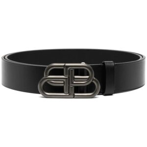Balenciaga BB buckle leather belt