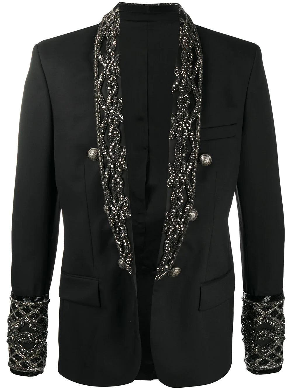 Balmain embroidery double-breasted blazer