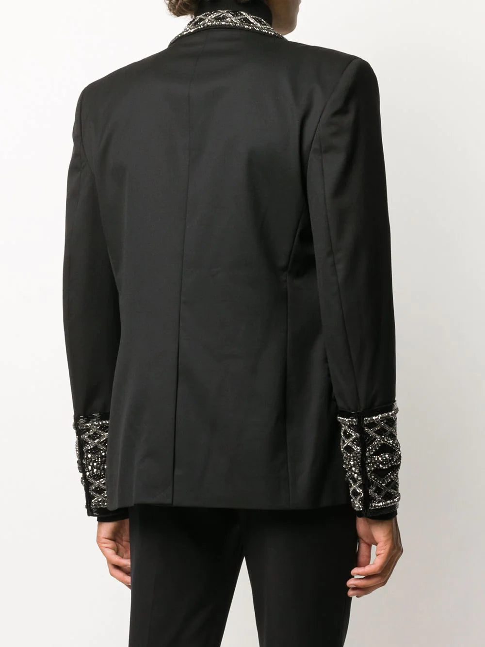 Balmain embroidery double-breasted blazer - Image 4