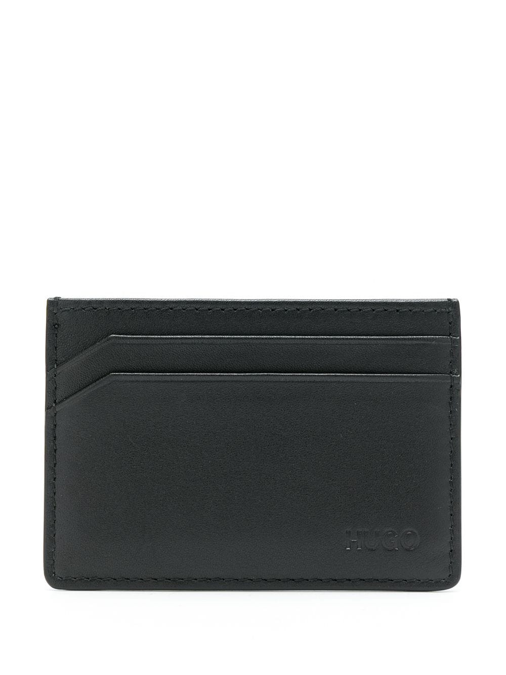 HUGO embossed-logo card holder