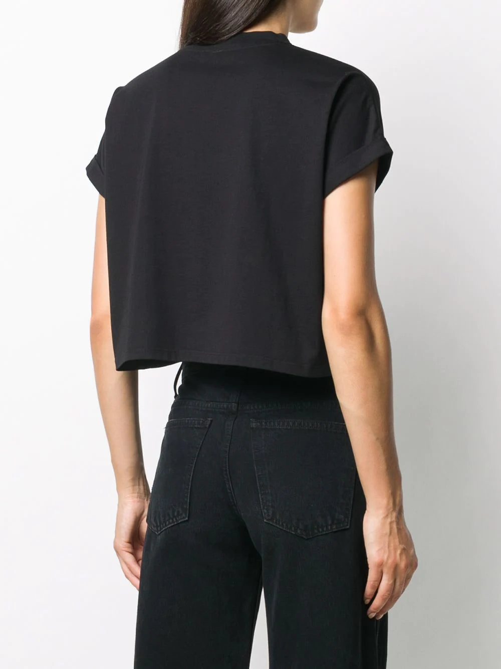 Balmain logo-embroidered cropped T-shirt - Image 4