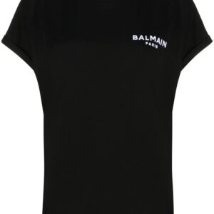 Balmain  small flocked logo T-shirt