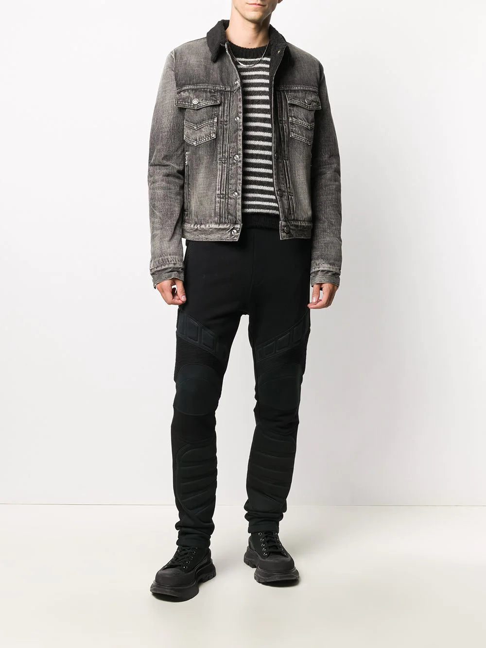 Balmain panelled padded track pants - Image 2