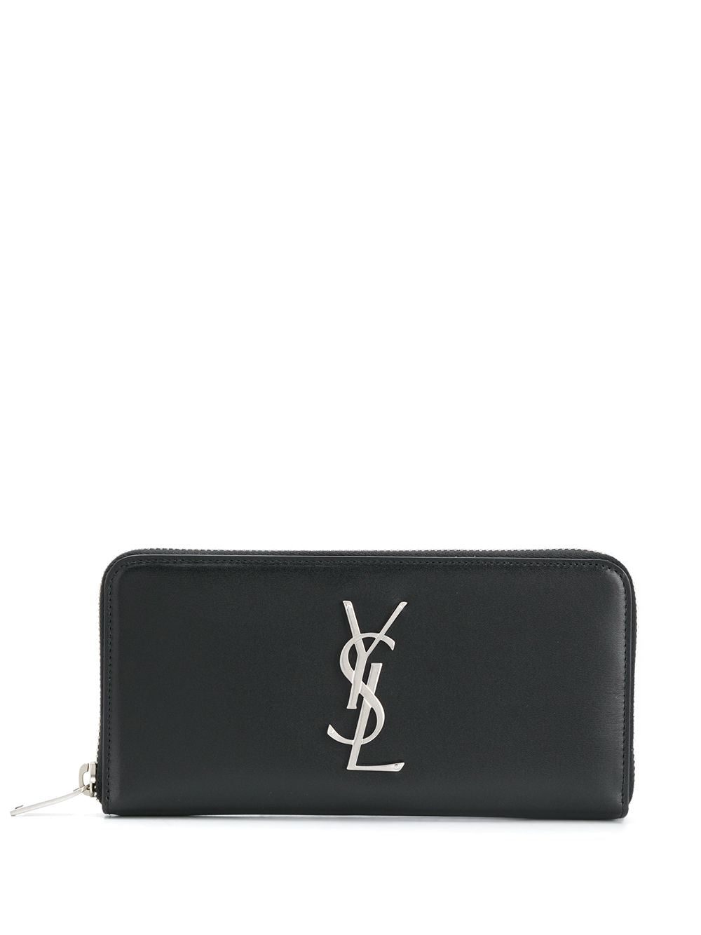 Saint Laurent monogram zip-up leather wallet
