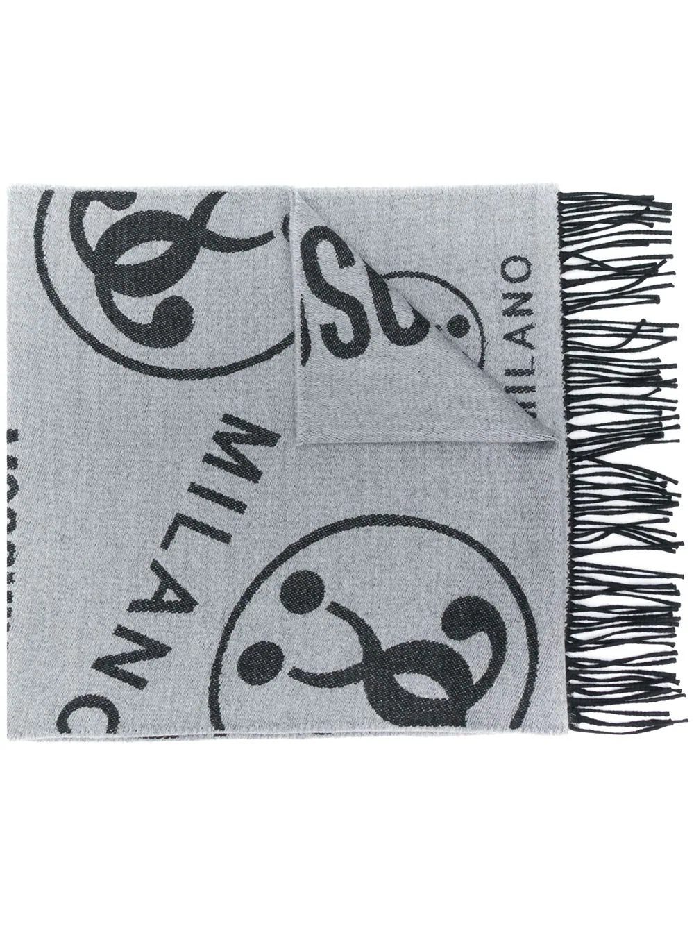 Moschino woven logo scarf