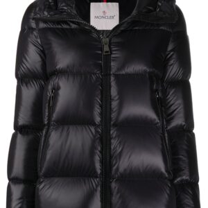 Moncler  logo patch hooded puffer jacket