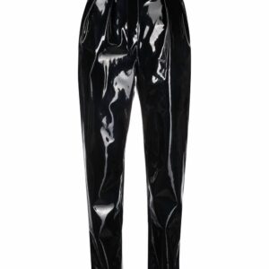 Philipp Plein  high-waisted long latex trousers